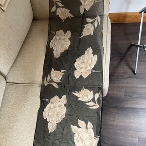 Black and Beige Silk Scarf